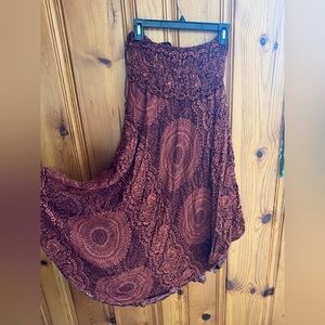 ❤️Boho Etsy Skirt 100% Rayon Red, Burgundy, Copper